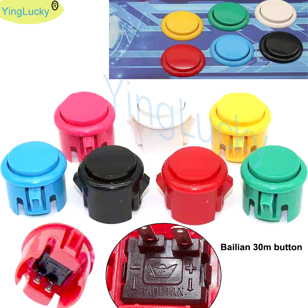 100 pcs Arcade buttons 30mm 24 - Joystick Arcade Parts 评论和价格