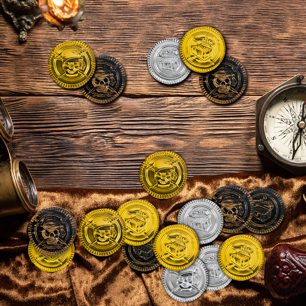 20/40pcs Pirate Coins Plastic  - Token Coin Mechanism 评论和价格