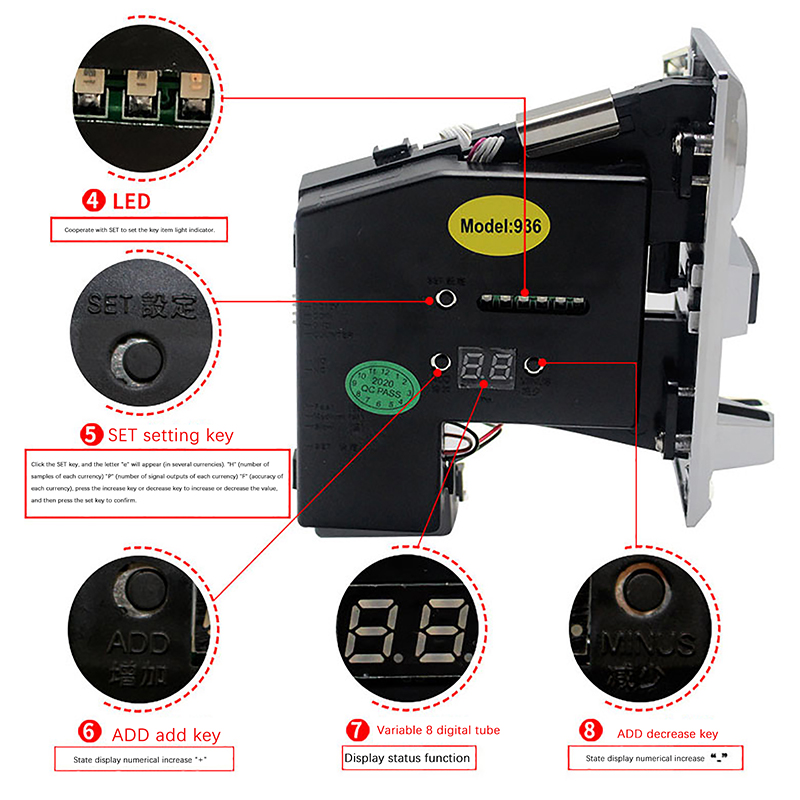 1Pc 616 Multi Coin Slot Accept - Arcade Games Vending 评论和价格